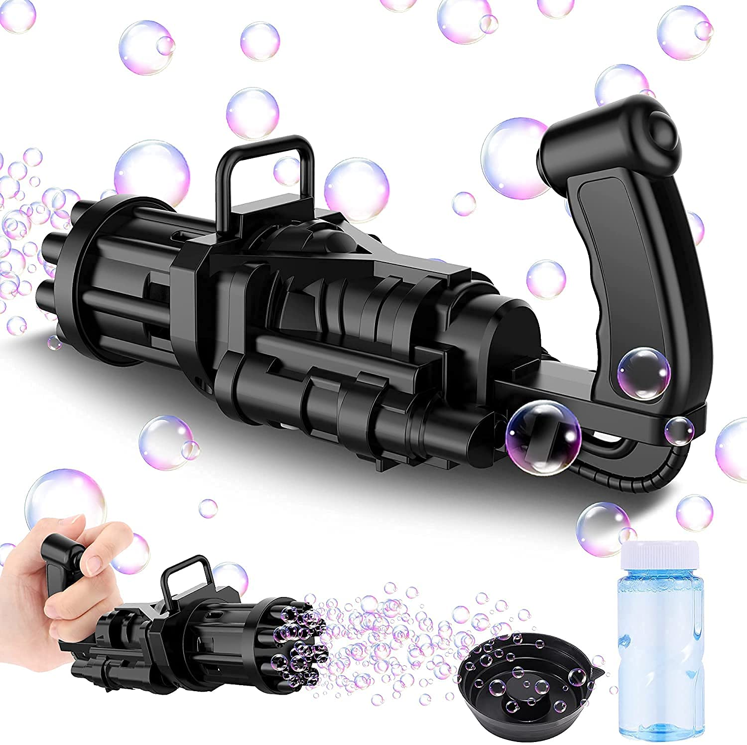 First Play 8-Hole Electric Bubbles Gun for Toddlers Toys,Gatling Bubble  Machine Outdoor